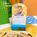 Arquivo digital do Calendário UP com personagens e eventos do ano, perfeito para decoração de mesa, organização e projetos de papelaria criativa