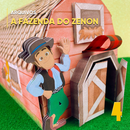 Detalhe frontal da bandeja A Fazenda do Zenon com recortes coloridos e acabamento artesanal