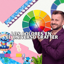 Banner promocional do Curso As Cores no Universo Crafter com design vibrante e foco em combinações, harmonia e psicologia das cores para projetos criativos