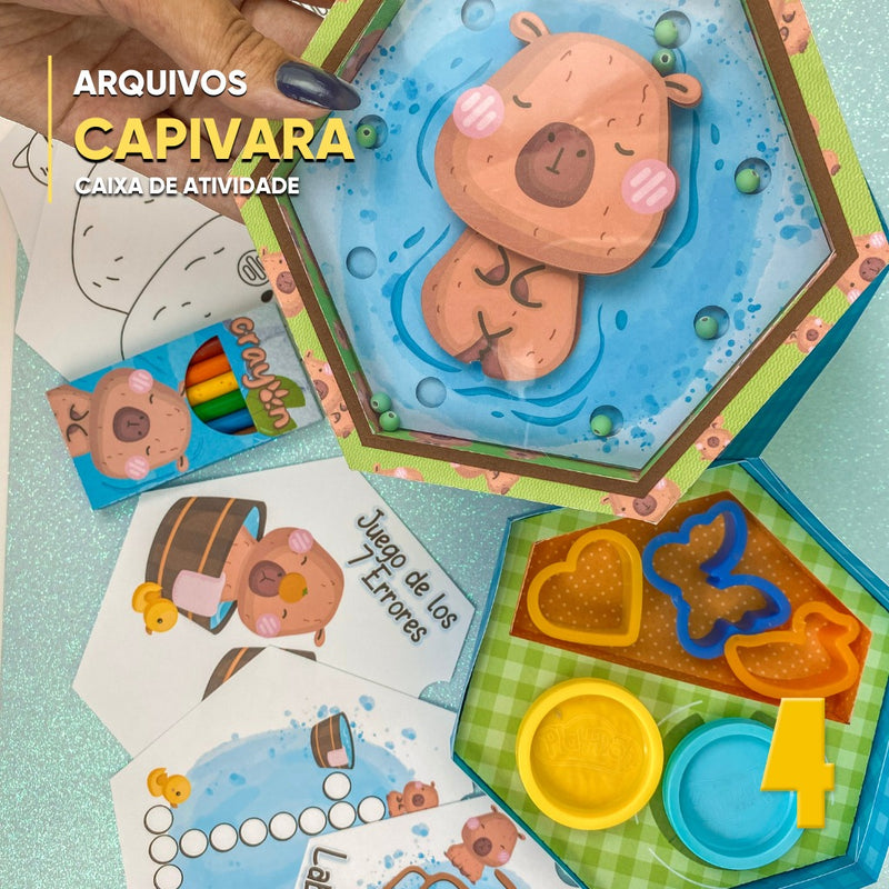 Caixa de Atividades Capivara Hexagonal – Detalhes