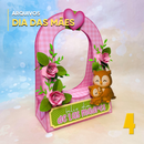 Caixa bolsa florida personalizada com estampas florais e acabamento elegante