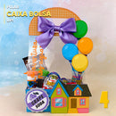 Caixa bolsa UP! Altas Aventuras personalizada com design colorido e tema inspirado no filme da Pixar