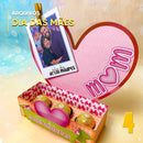 Caixa bombom aberta com espaço interno para doces e pequenos presentes