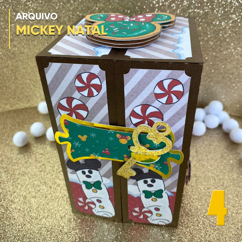 Caixa Convite Mickey Natal – Arquivo Digital