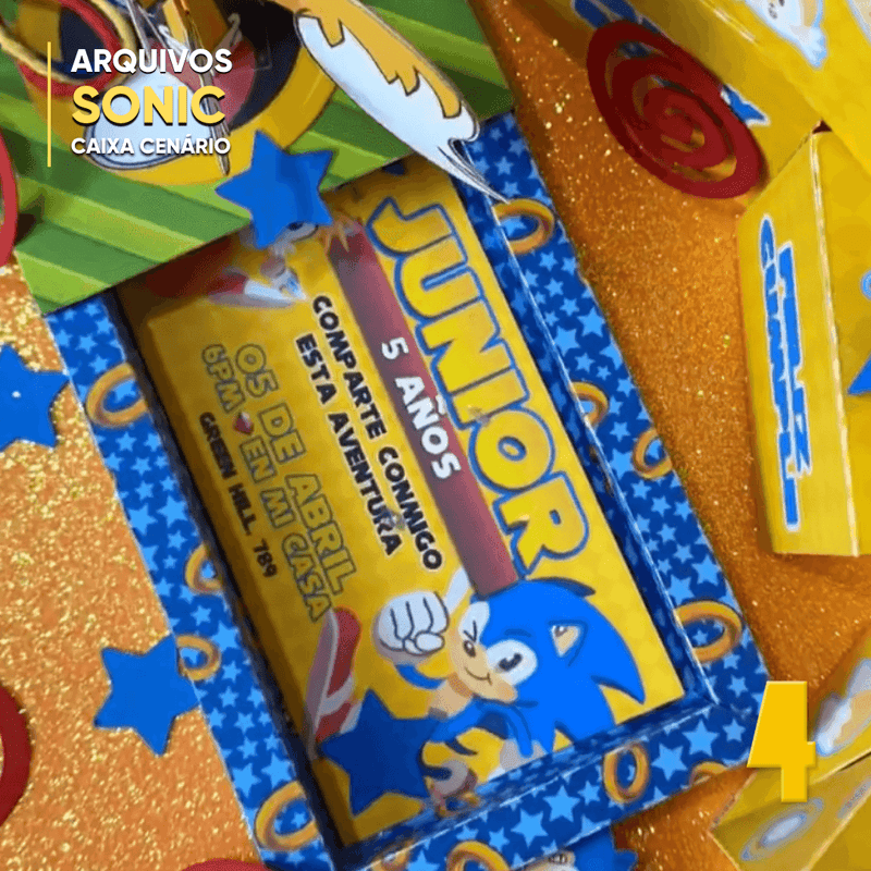 Caixa Convite Sonic – Detalhes