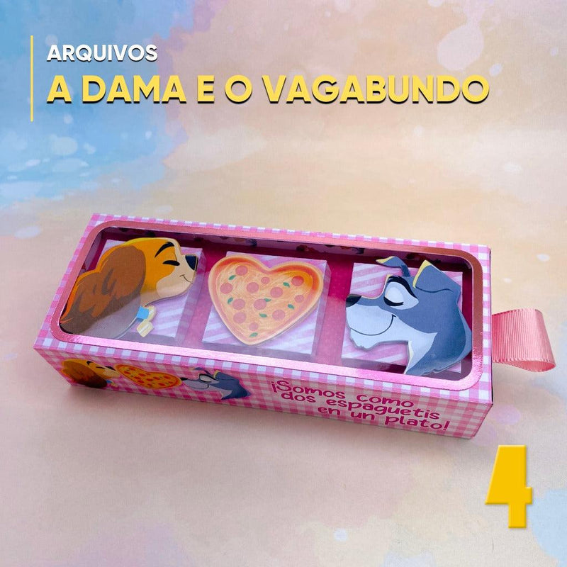 Caixa Dama e Vagabundo – Modelo