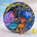 Caixa de atividades Divertida Mente personalizada com design colorido inspirado nas emoções do filme