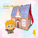 Detalhe frontal da Caixa Esqueceram de Mim mostrando acabamento artesanal, cores temáticas e design perfeito para projetos de papelaria personalizada