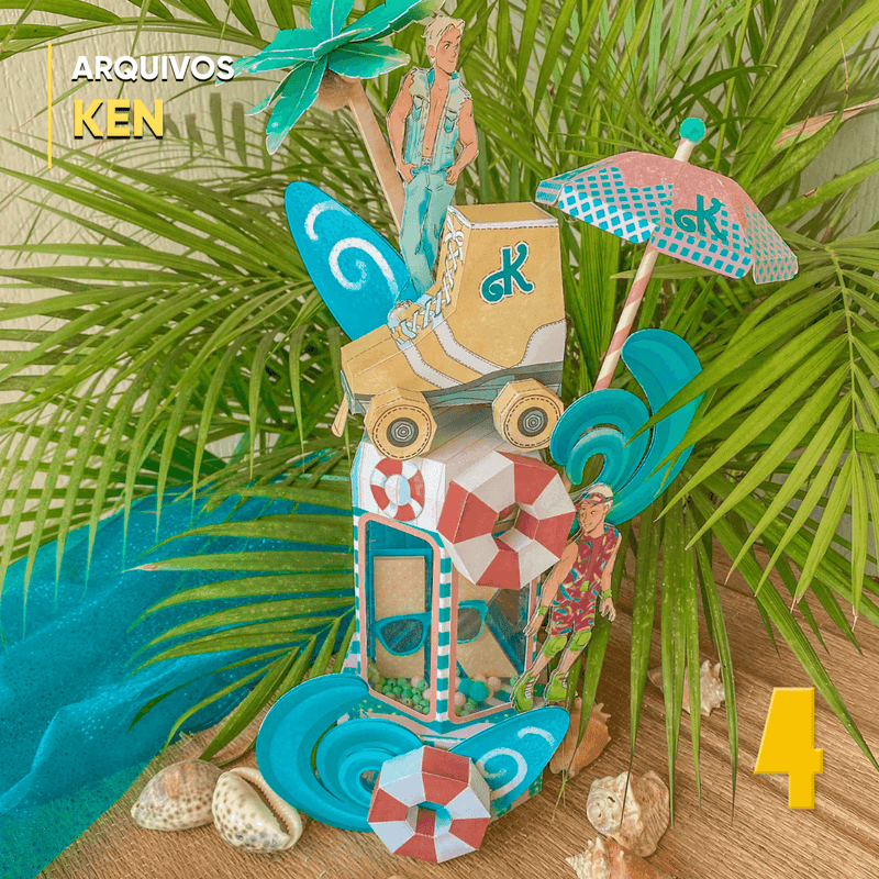 Caixa Ken personalizada com design moderno inspirado no personagem do universo Barbie