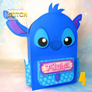 Caixa mochila Lilo e Stitch personalizada em papelaria criativa com design divertido