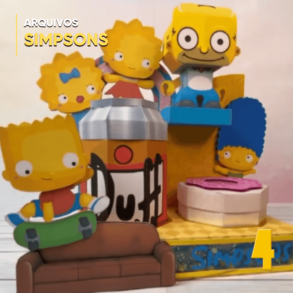 Caixa Os Simpsons - Arquivo Digital para Recorte