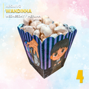 Caixa pipoca Wandinha personalizada com tema sombrio e design inspirado na série