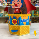 Conjunto completo da caixa Plim Plim ideal para festas infantis e decoração personalizada
