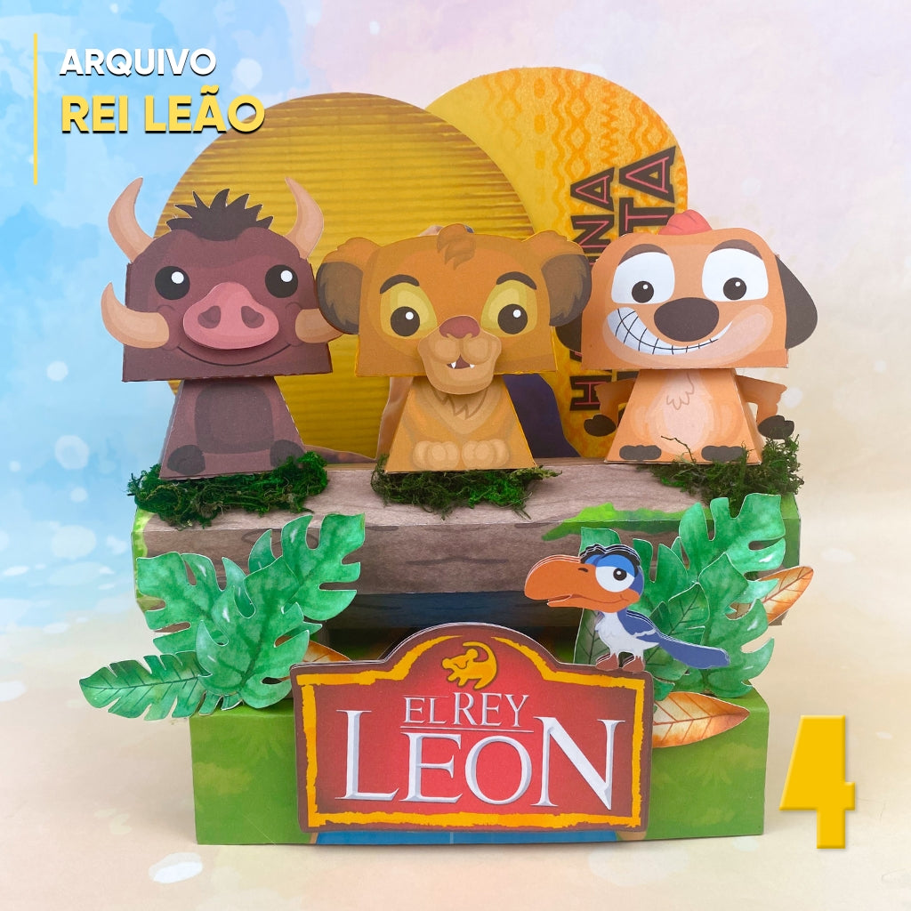 Caja del Rey León - Archivo digital para cortar