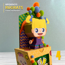 Caixa Rugrats: Os Anjinhos aberta com interior decorado e espaço para lembrancinhas