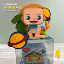 Detalhe frontal da caixa Rugrats: Os Anjinhos com recortes precisos e acabamento artesanal