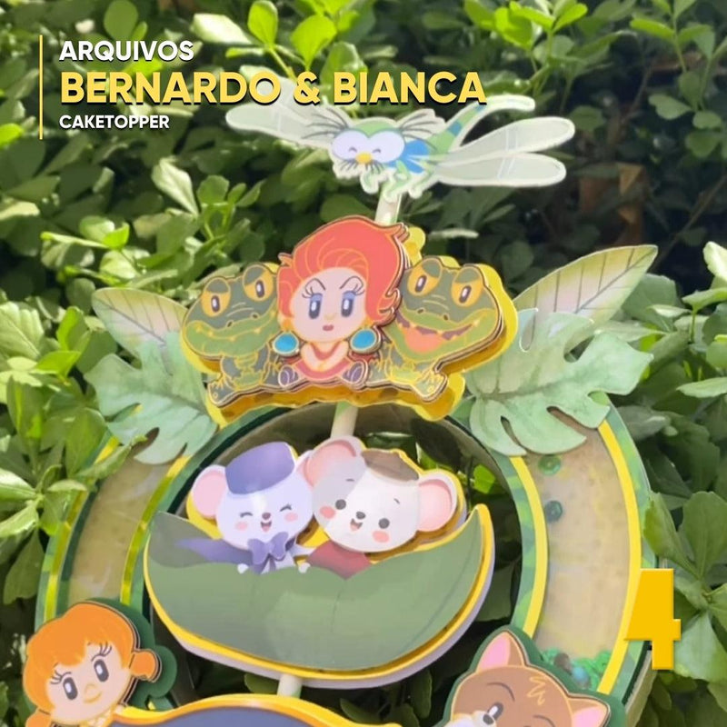 Caketopper Bernardo e Bianca – Detalhes