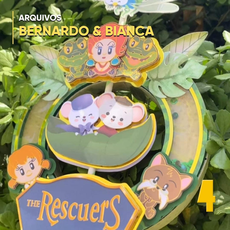 Caketopper Bernardo e Bianca – Modelo