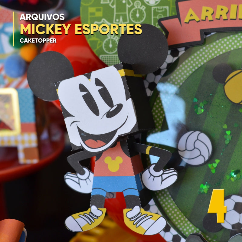 Caketopper Mickey Esportes – Detalhes