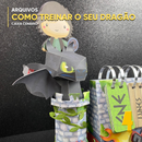 Detalhe frontal do calendário Como Treinar o Seu Dragão com recortes e ilustrações criativas
