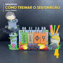 Calendário Como Treinar o Seu Dragão personalizado com design temático e cores vibrantes
