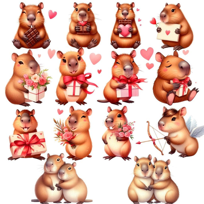 Conjunto completo das ilustrações do Kit Digital Capilolers com estilo moderno e paleta suave