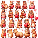 Detalhe dos personagens do Kit Digital Capilolers mostrando penteados, acessórios e detalhes delicados