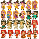 Elementos decorativos de Halloween como abóboras, morcegos e poções incluídos no Kit Digital