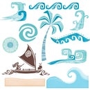 Detalhe dos personagens do Kit Digital Moana mostrando expressões suaves e riqueza de detalhes