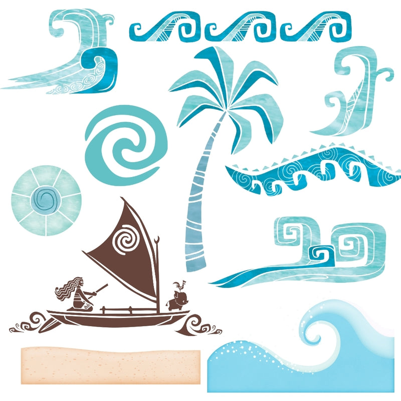 Detalhe dos personagens do Kit Digital Moana mostrando expressões suaves e riqueza de detalhes