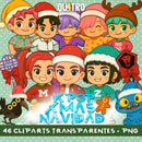 Kit Digital Natal Guerreiras do K-Pop com 46 ilustrações exclusivas em estilo natalino e temática pop coreana