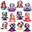 Cliparts Natal Princesas e Vilões – Detalhes