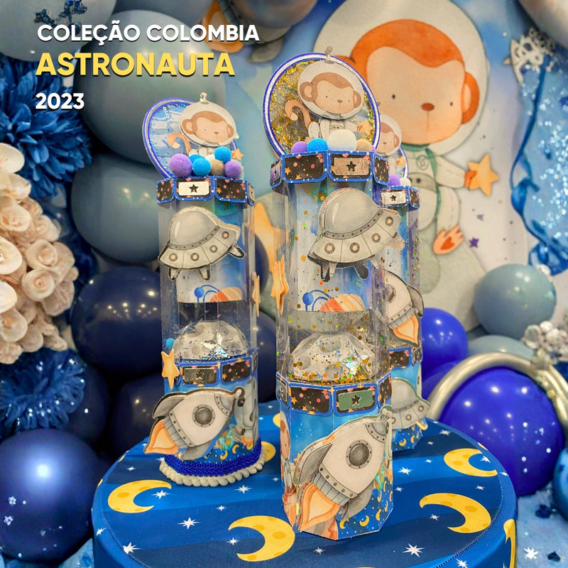 Conjunto completo da Coleção Astronauta ideal para festas temáticas, decoração infantil e papelaria criativa