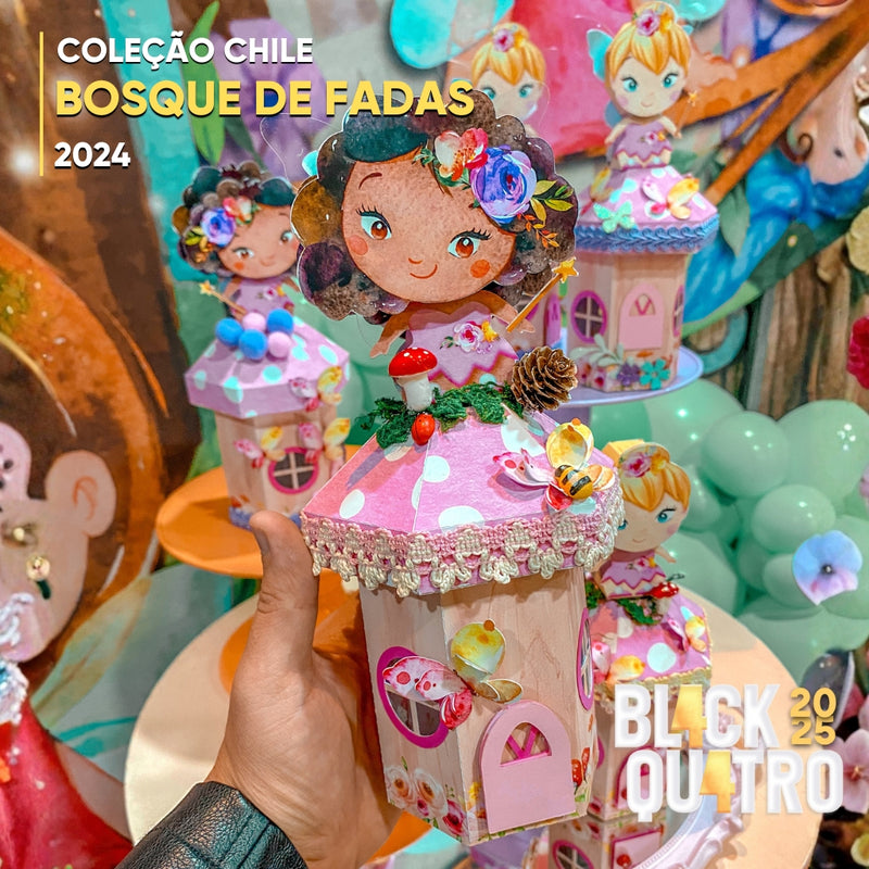 Conjunto completo da Coleção Bosque de Fadas ideal para decoração e papelaria criativa