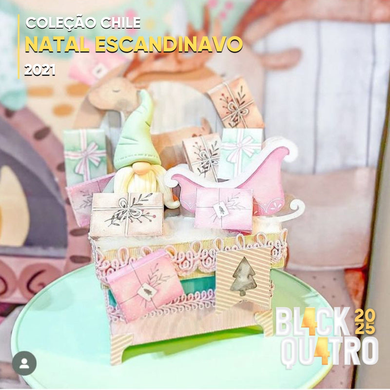 Conjunto completo da Coleção Natal Escandinavo ideal para decoração natalina e papelaria criativa