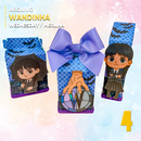 Coleção Wandinha com arquivos digitais inspirados na personagem, em estilo sombrio e elegante