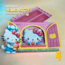 Vista lateral das caixas janela Dia das Mães com estampas florais e cores suaves