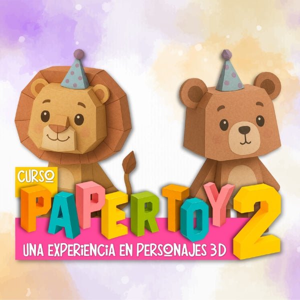 Curso Papertoys 2 Una Experiencia con Personajes 3D con diseños exclusivos y aprendizaje práctico en papercraft tridimensional
