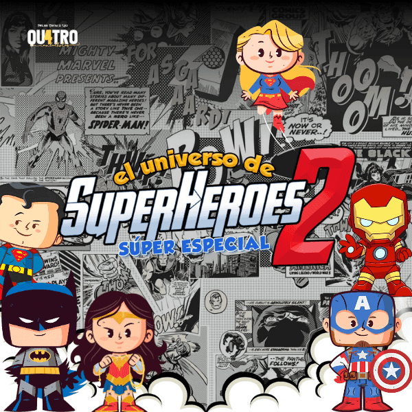 Especial El Universo de Superhéroes 2 con diseños exclusivos, temática de acción y archivos digitales listos para recortar