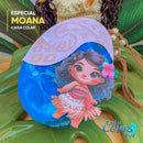 Detalle frontal del Especial Moana Hasta Dónde Llegaré mostrando recortes precisos y colores vibrantes del océano