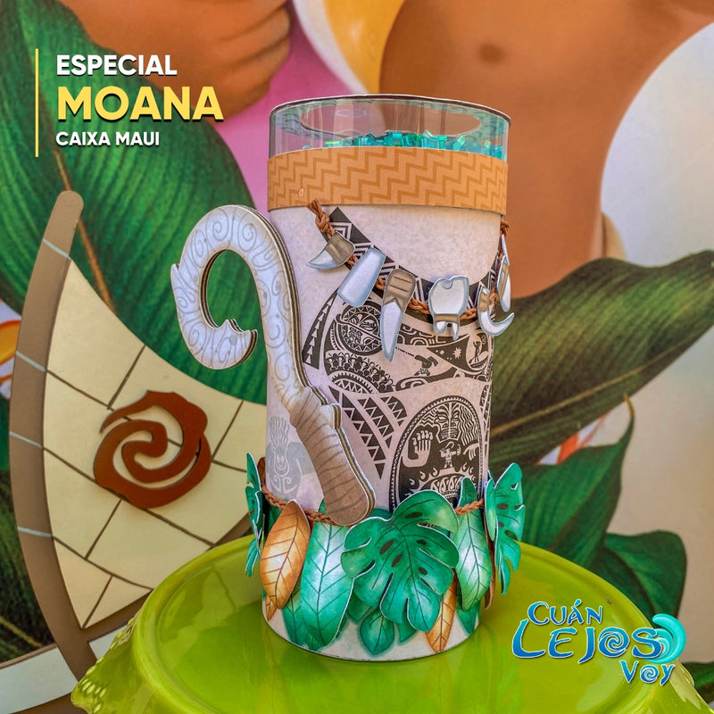 Vista lateral de los proyectos del Especial Moana con acabados artesanales y temática polinesia