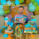 Detalle frontal del proyecto Una Aventura Jurásica mostrando recortes precisos y colores vibrantes