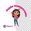 Conjunto de cliparts do Kit Digital A Casa Mágica da Gabby com personagens e elementos mágicos em alta resolução
