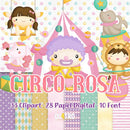 Kit Digital Circo Rosa – Cliparts