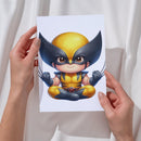 Elementos decorativos do Kit Digital Deadpool & Wolverine como logos, armas e símbolos dos heróis