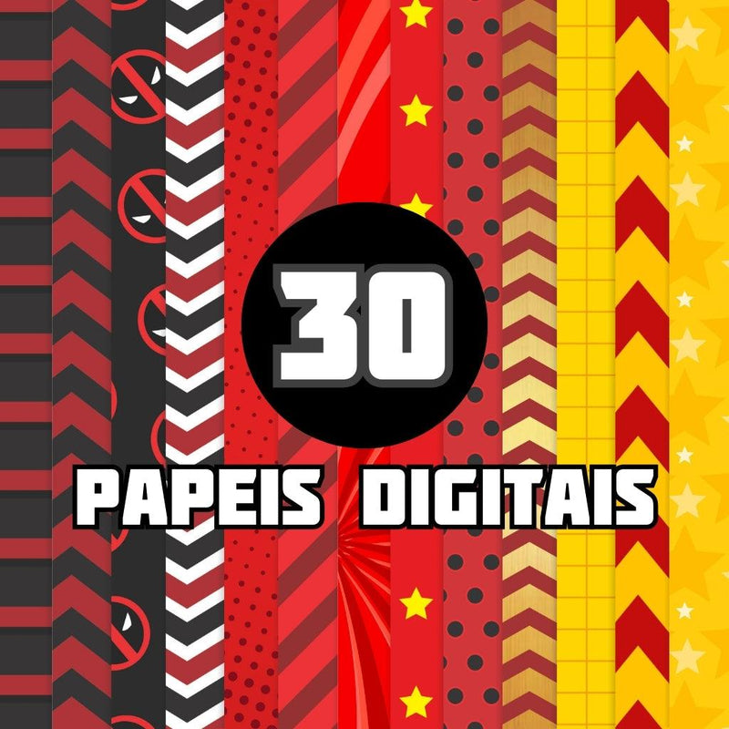 Fontes exclusivas do Kit Digital Deadpool & Wolverine ideais para títulos, convites e projetos criativos