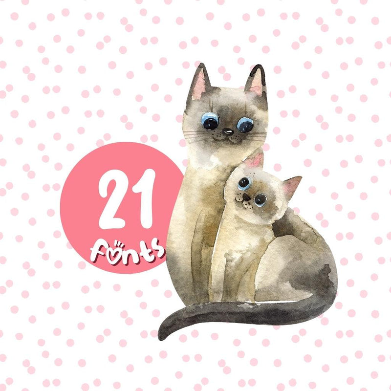 Kit Digital Dia das Mães com ilustrações de animais fofos, ideal para scrapbook, convites e papelaria personalizada.