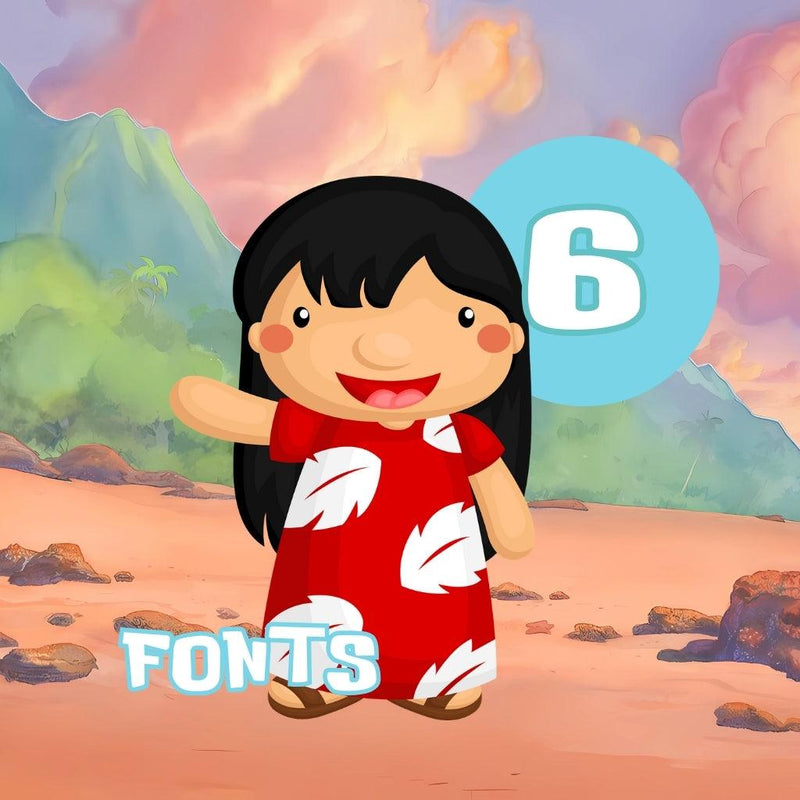 Kit Digital Lilo e Stitch – Cliparts, Papéis Digitais e Fontes - Quatro Cambalhotas