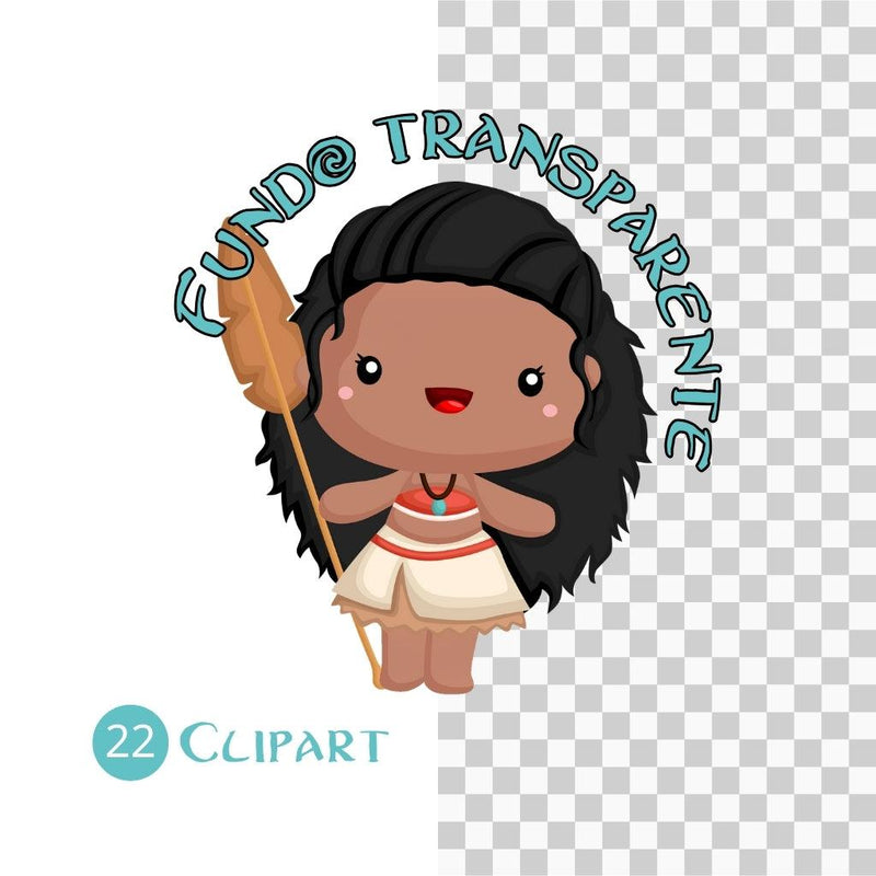 Kit Digital Moana – Cliparts, Papéis Digitais e Fontes - Quatro Cambalhotas