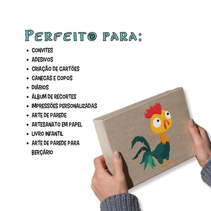 Kit Digital Moana – Cliparts, Papéis Digitais e Fontes - Quatro Cambalhotas